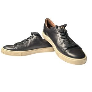 |Frye| Ivy Low Lace Black Leather Sneakers Size 8